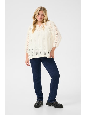 KAFFE curve Langarm-Bluse KCrandi in Chalk