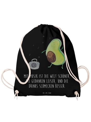 Mr. & Mrs. Panda Stoffbeutel Avocado Tanzen mit Spruch in Schwarz
