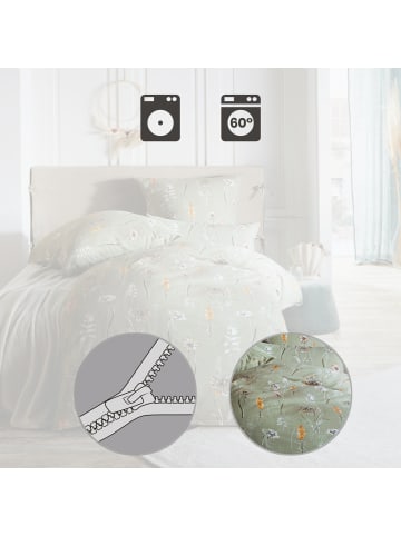 REDBEST Single-Jersey Bettwäsche in grün-orange