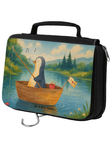 Mr. & Mrs. Panda Schminktasche Pinguin Angelboot Design ohne Spruch in Weiß