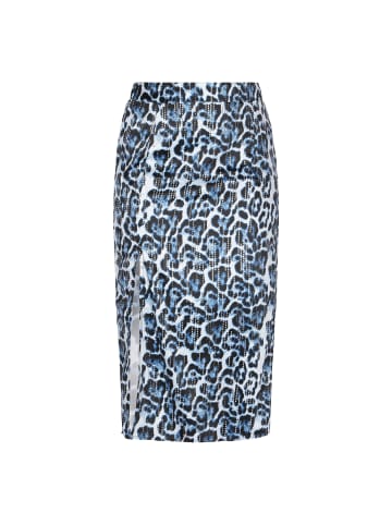 faina Women Skirt in blue multicolor leo