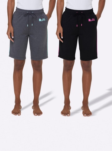 WITT WEIDEN Bermudas in schwarz + grau-meliert