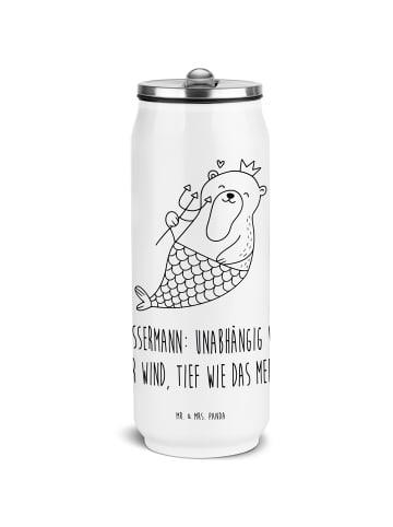 Mr. & Mrs. Panda Getränkedosen Trinkflasche Wassermann Astrologi... in Weiß