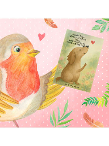 Mr. & Mrs. Panda Grußkarte Hund Liebe Design mit Spruch in Weiß