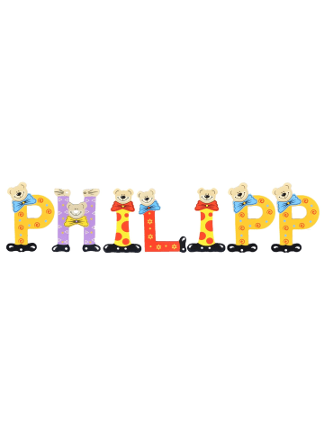 Playshoes Deko-Buchstaben "PHILIPP" in bunt