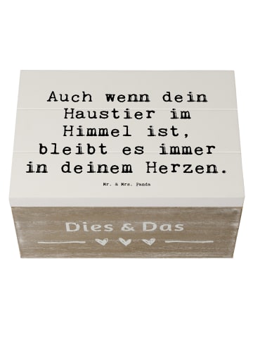 Mr. & Mrs. Panda Holzkiste Spruch Trauerbewältigung Haustierverl... in Weiß