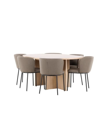 ebuy24 Essgruppe Strada Whitewash 120 x 120 cm