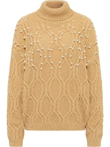 faina Damen Strickpullover in Kamel