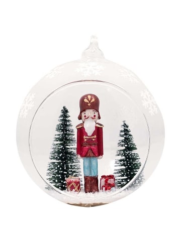 Greengate Weihnachtskugel NUSSKNACKER Glaskugel mit Figur 10 cm