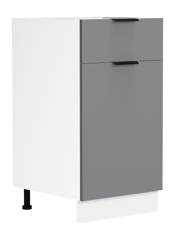 VCM  Küchenschrank 40 cm Unterschrank Schublade Fasola in Weiß / Anthrazit