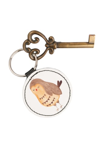 Mr. & Mrs. Panda Anhänger Eule Zufrieden ohne Spruch in Weiß