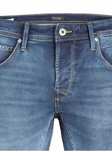 Jack & Jones Unifarbene Shorts Knopfleiste Eingrifftaschen in Blau
