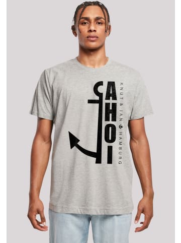 F4NT4STIC T-Shirt Ahoi Anker Crop Knut & Jan Hamburg in grau meliert