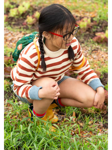 Little Green Radicals Gestreifter Strickpullover in Rot