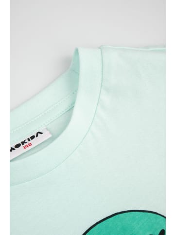 MOKIDA Baumwoll-T-Shirt mit kurzen Ärmeln in hellblau