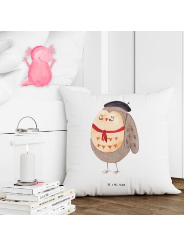 Mr. & Mrs. Panda Sofakissen Eule Frankreich ohne Spruch in Weiß