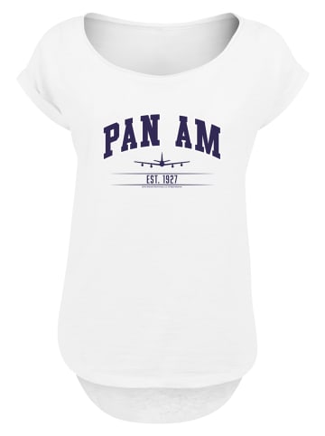 F4NT4STIC Long Cut T-Shirt Pan Am College Est 1927 in weiß