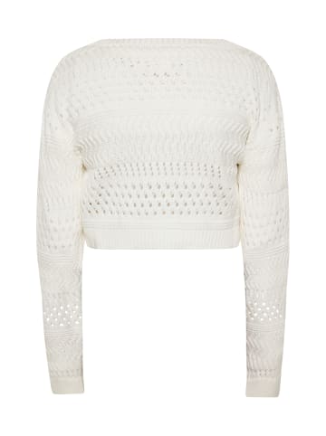 Swirly Damen Pullover in Weiss