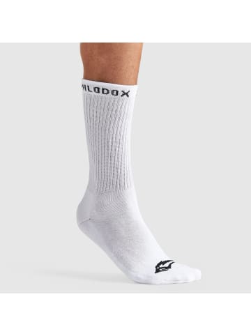 SMILODOX Unisex Tennissocken 3er Pack in Schwarz / Grau / Weiß
