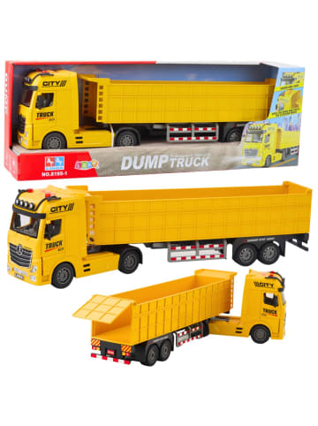 Wisam® Transport-LKW, hebbarer Anhänger, Lichter, Geräusche, gelb