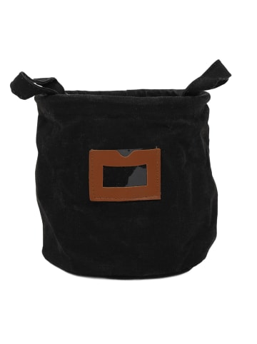 Home&Styling Collection Materialkorb mit Fenster und Griffen in Schwarz, Ø 16 cm