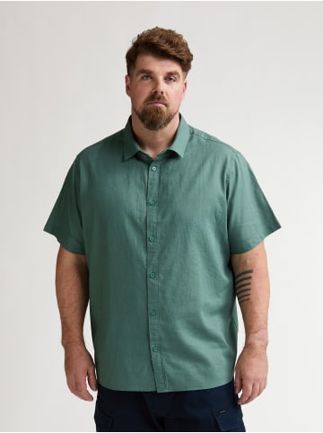 Petrol Industries Unifarbenes Kurzarmhemd Große Größen Baja1000 in Grün