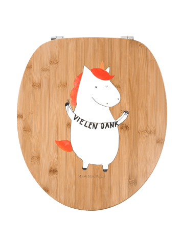 Mr. & Mrs. Panda Klodeckel Einhorn Dankeschön mit Spruch in Braun