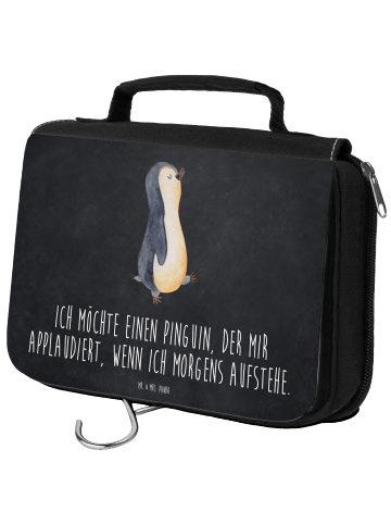 Mr. & Mrs. Panda Toilettentasche Pinguin mHerzieren mit Spruch in Kreidetafel
