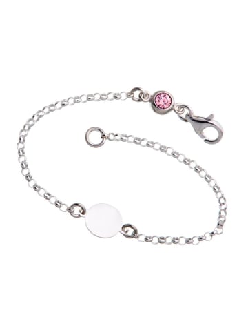 ChainMAGPIE 925 Silber Armband mit rosafarbenen Swarovski Kristall