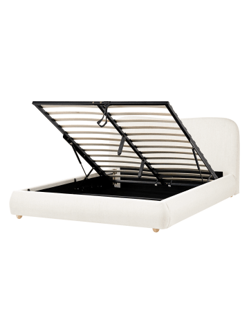 Beliani 2-tlg Doppelbett BLAGNAC in Weiß/Braun