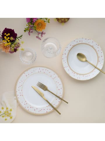CreaTable 12 tlg. Set 17528 Emilia (New Bone China) Tafelservice in Weiß