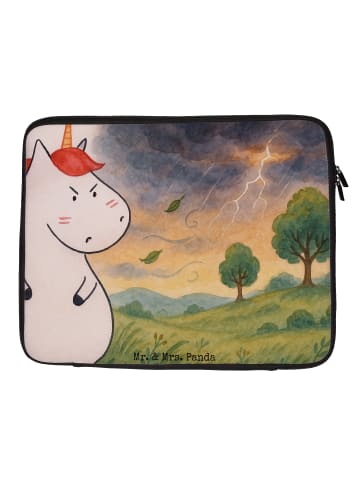 Mr. & Mrs. Panda Laptop Tasche Einhorn Wut Design ohne Spruch in Weiß