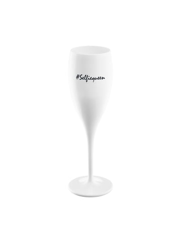 koziol Sektglas Superglas mit Druck CHEERS NO. 1 in 100 ml in transparent