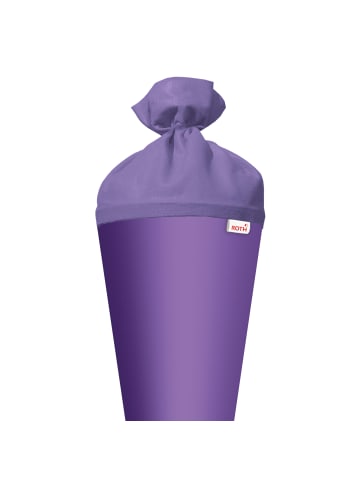 Bastel-Schultüte groß lila 70 cm Filzverschluss lila in Lila