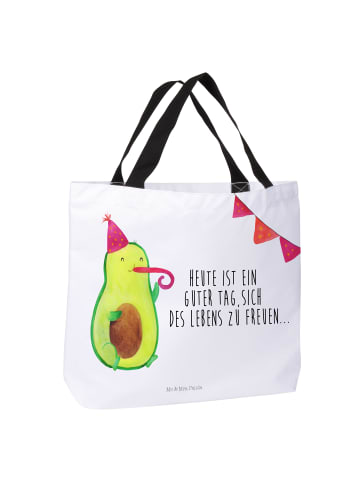 Mr. & Mrs. Panda Tasche Avocado Party mit Spruch in Weiß