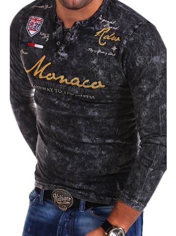 behype Langarmshirt MONACO in schwarz