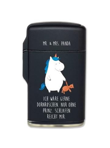 Mr. & Mrs. Panda sturmfeuerzeug Einhorn Teddy mit Spruch in Schwarz