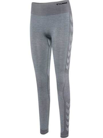 Hummel Leggings "Hmlmt Shine Seamless Mw Tights" in Grau