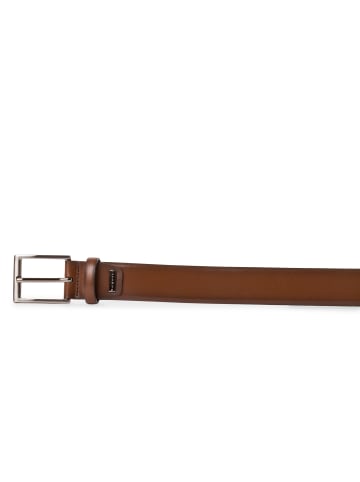 Bugatti Ledergürtel in nougat - 0001