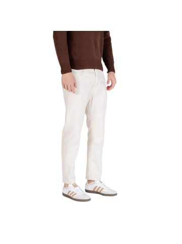Gianni Lupo Creme Baumwolle Relaxed-Fit-Jeans