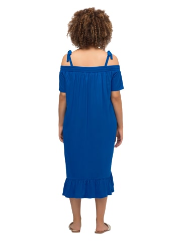 Ulla Popken Jerseykleid in kobalt blau