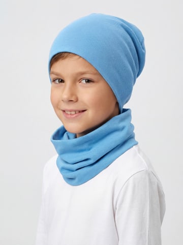 TupTam Kinder Beanie Mütze Schlauchschal Set in hellblau