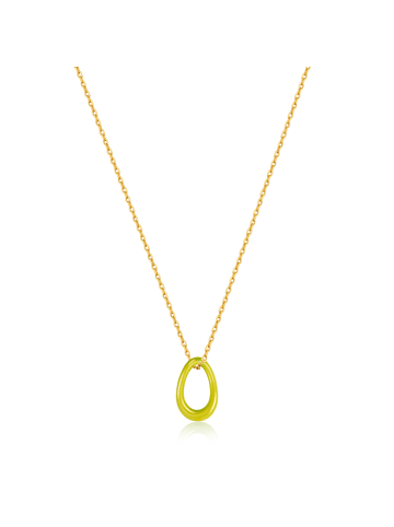 Ania Haie Halskette Neon Yellow Twisted Pendant in gelb