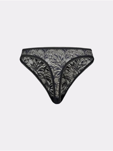 Erlich Textil  String ICONIC LACE STRING in schatten schwarz