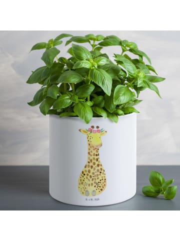 Mr. & Mrs. Panda Blumenkübel Giraffe Blumenkranz ohne Spruch in Weiß