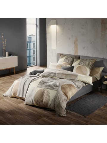 Erwin Müller Mako-Satin Kissenbezug in grau-beige