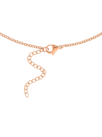 Steel_Art Halskette Damen mit Perle Jane silberfarben poliert in rosegoldfarben