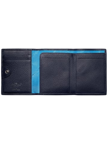 Golden Head Capri Geldbörse RFID Schutz Leder 8 cm in blau