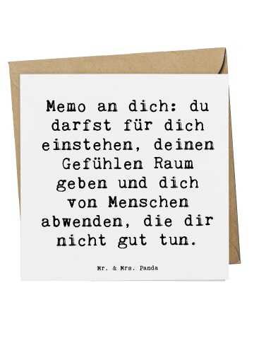 Mr. & Mrs. Panda Geburtskarte Spruch Gefühle Freiheit mit Spruch in Weiß