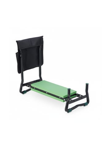 relaxdays Kniebank in Schwarz/ Grün - (B)65 x (H)51 x (T)32 cm